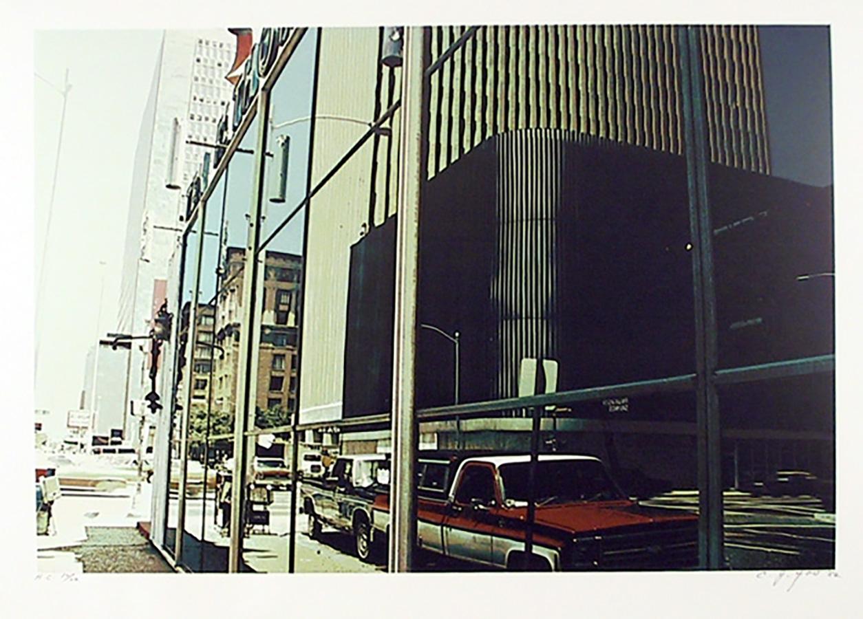 Landscape Print di C.J. (Ching Jang) Yao - Downtown Houston, serigrafia fotorealista firmata da CJ Yao