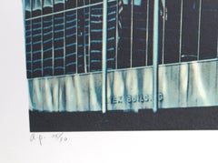 Entex Building, Photorealist City Screenprint by Ching Jang Yao