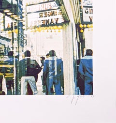 Liquor Store Reflection Screen Print, Signed, Edition of 250, 1983, Framed
