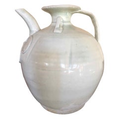 Ching Pai Ewer Ceramic Vase Pitcher Flower Design China