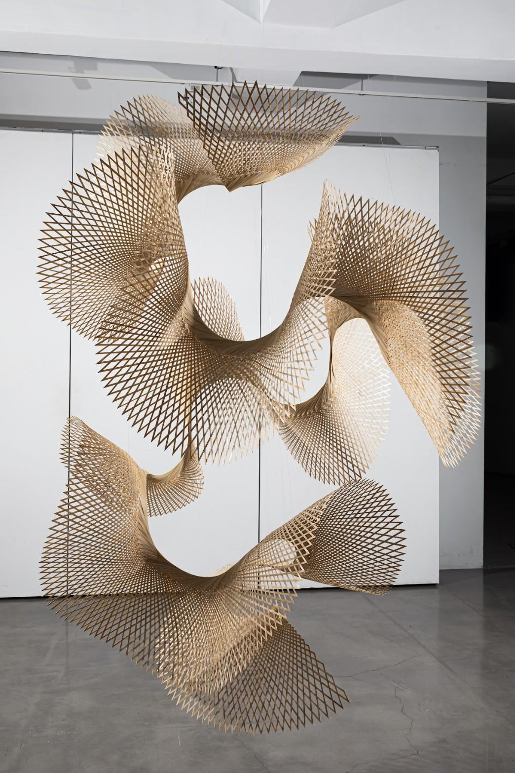 Chingke Lin Abstract Sculpture - Clouds of Smoke Ethereal