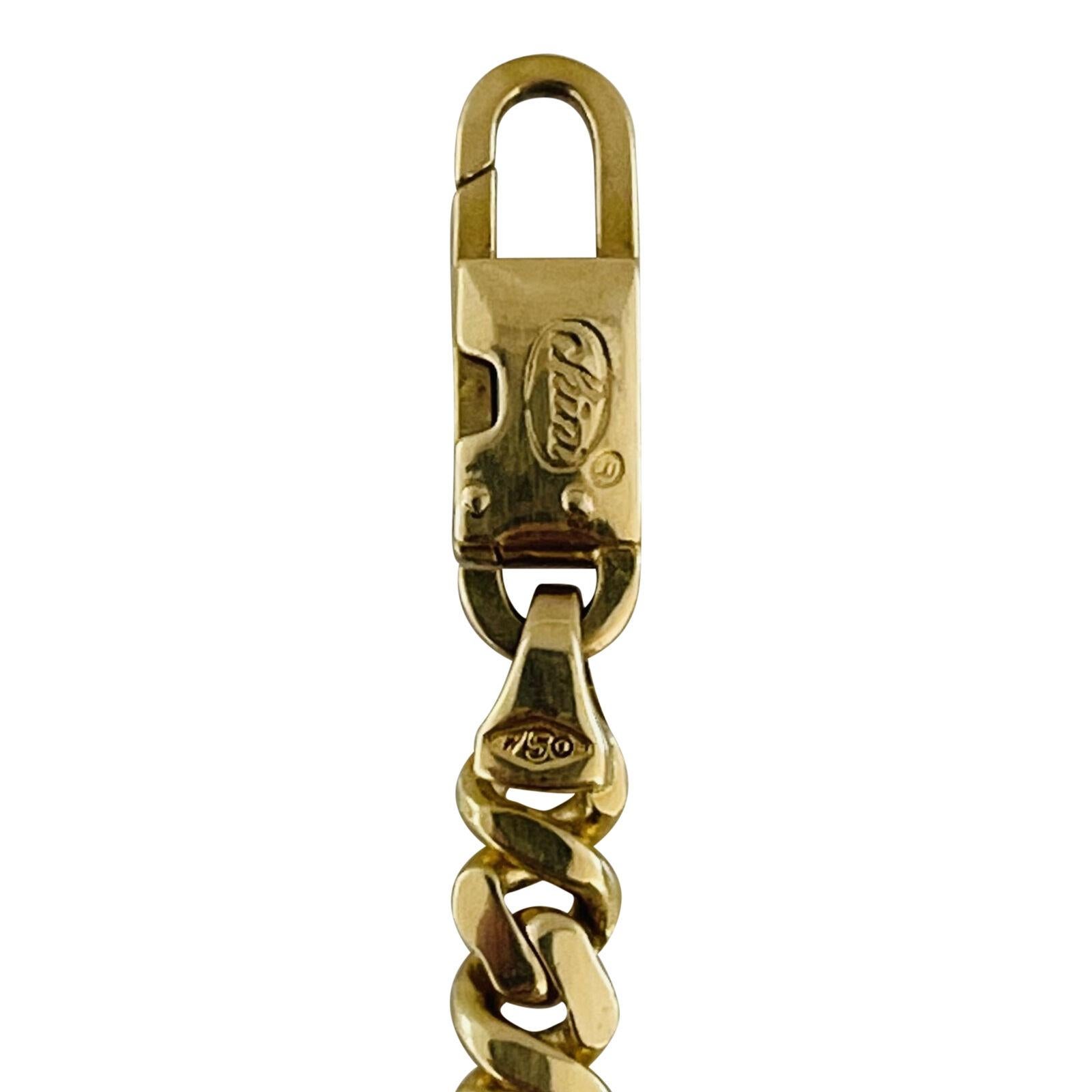Chini 18 Karat Yellow Gold Solid Fancy Curb Link Chain Necklace, Italy 1