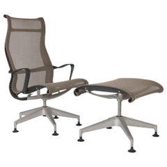 Used ‘Chino’ Herman Miller Studio 7.5 Setu Lounge Chair and Ottoman