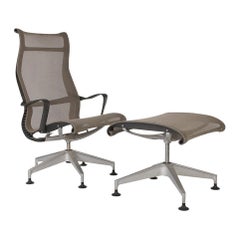 Used ‘Chino’ Herman Miller Studio 7.5 Setu Lounge Chair and Ottoman