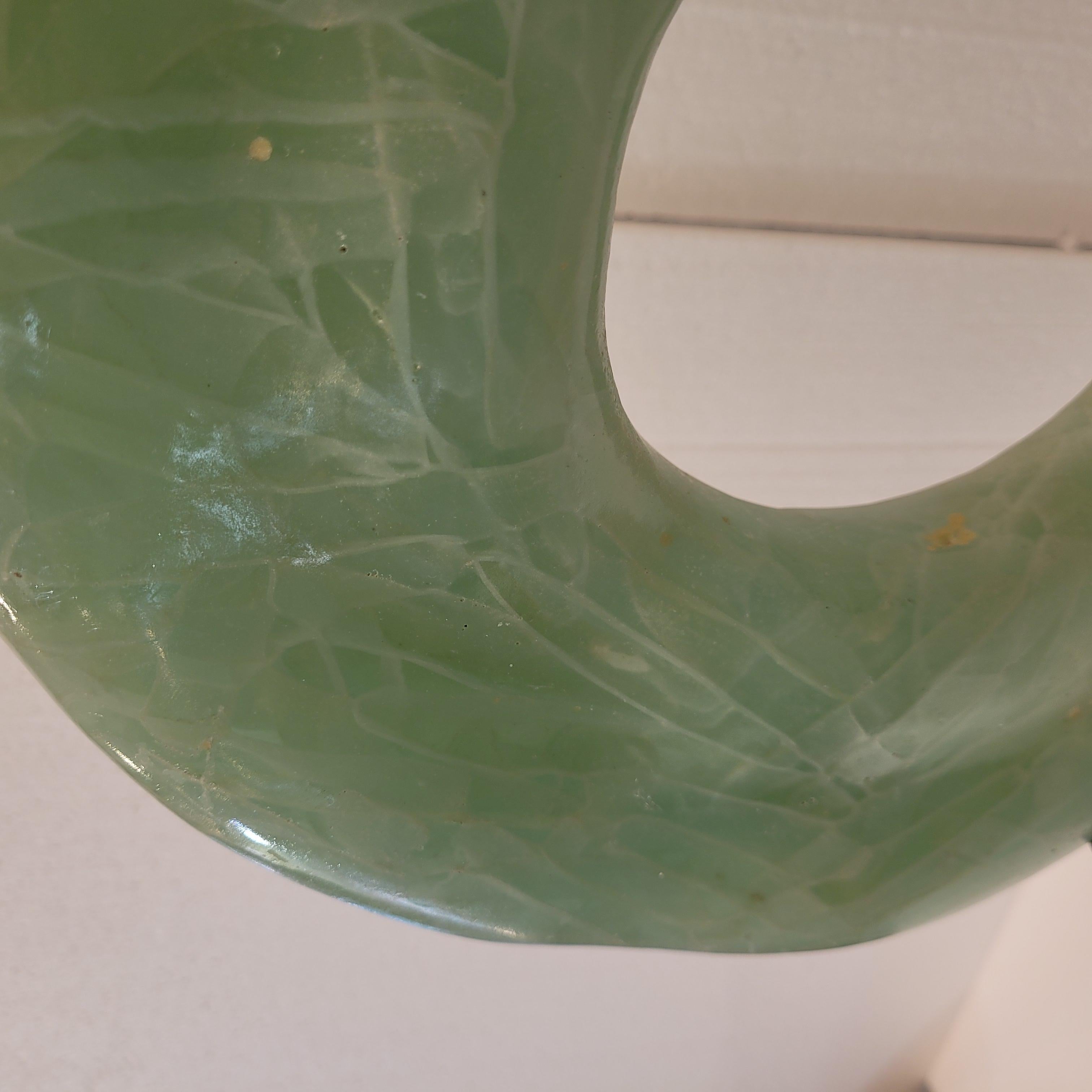 Sculpture de disque bi céladon vert de Chinois, minéraux et forgeage en vente 6
