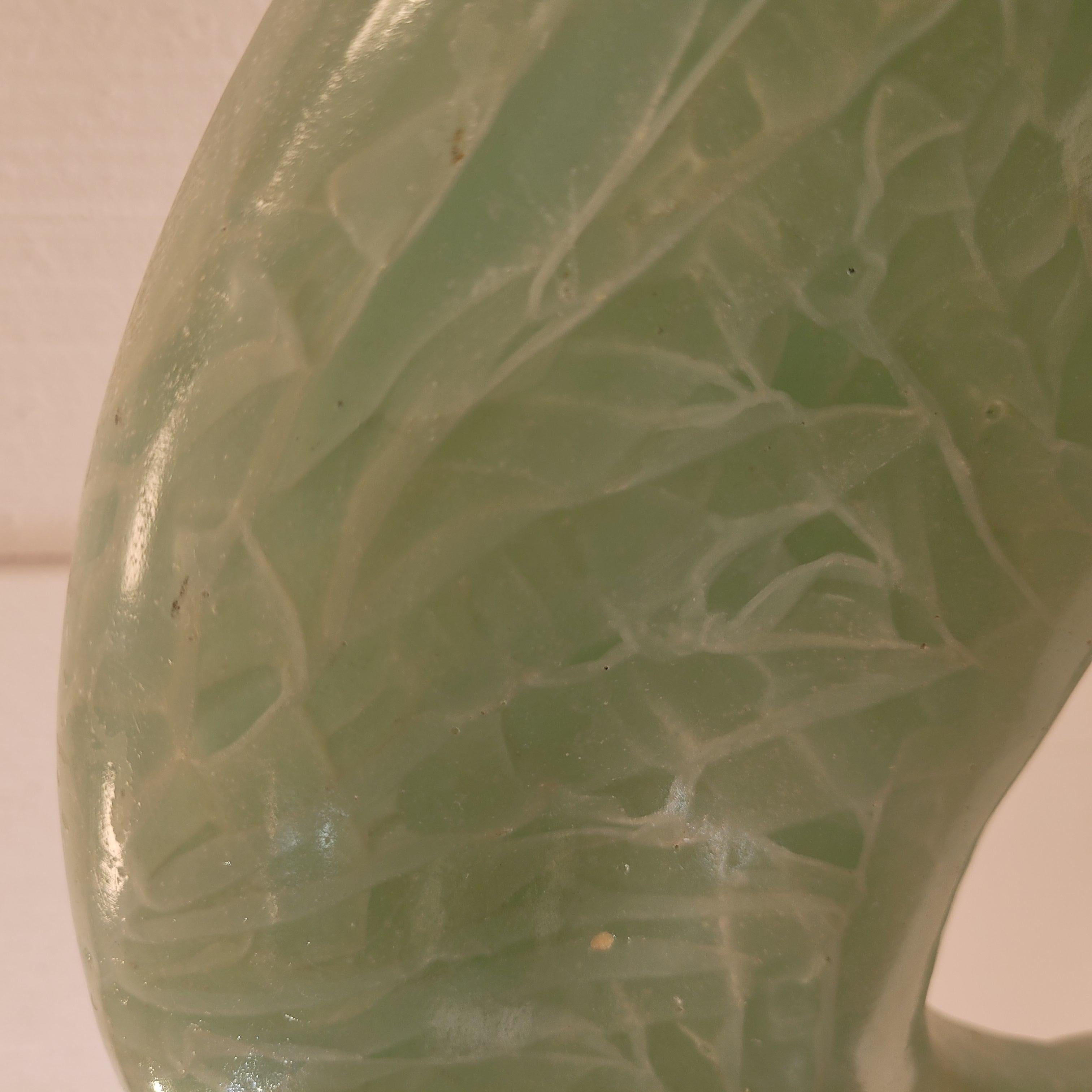 Sculpture de disque bi céladon vert de Chinois, minéraux et forgeage en vente 8
