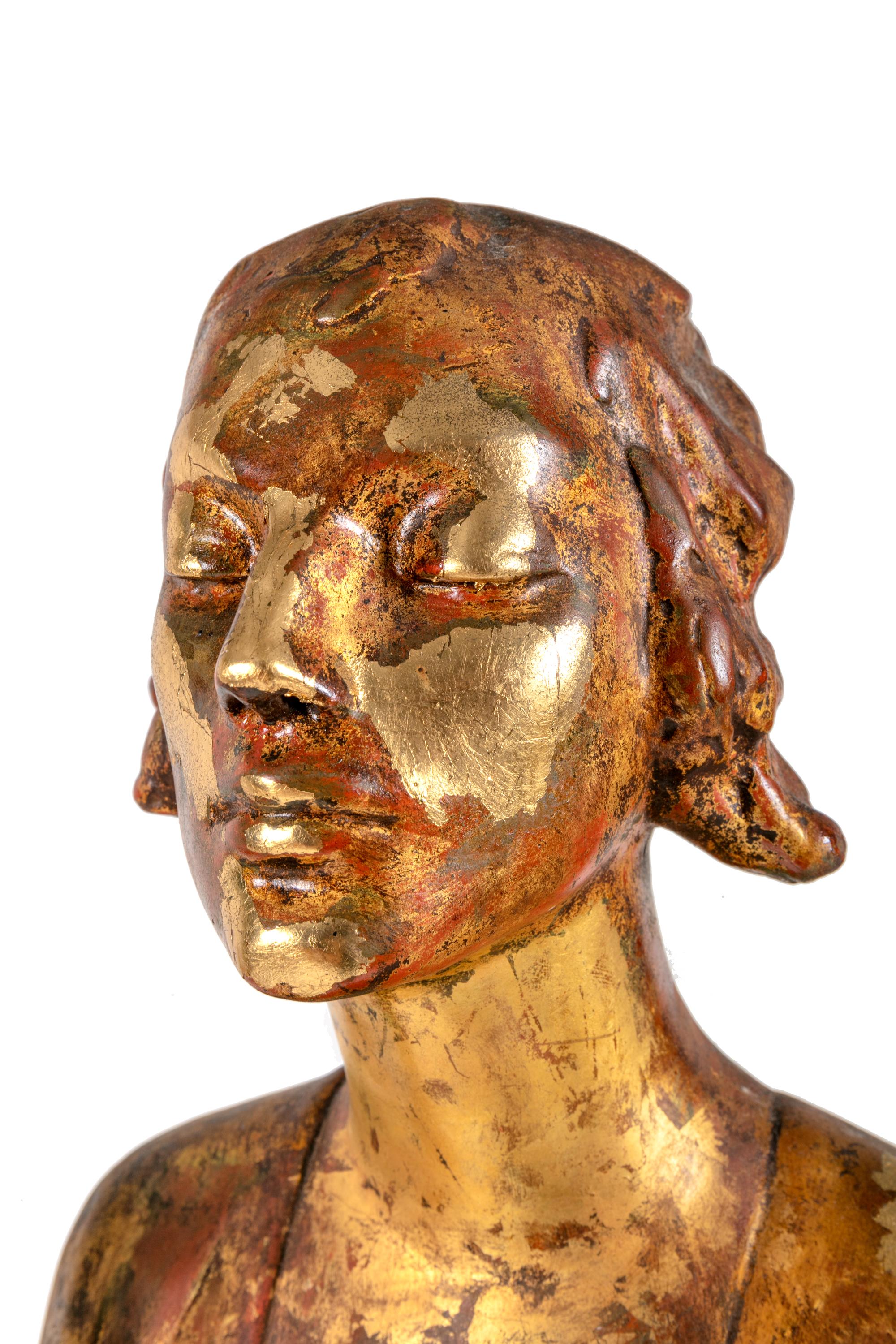 “Chinoise” by Gertrude Vanderbilt Whitney Gilded Plaster, 1913 In Good Condition In New York, NY