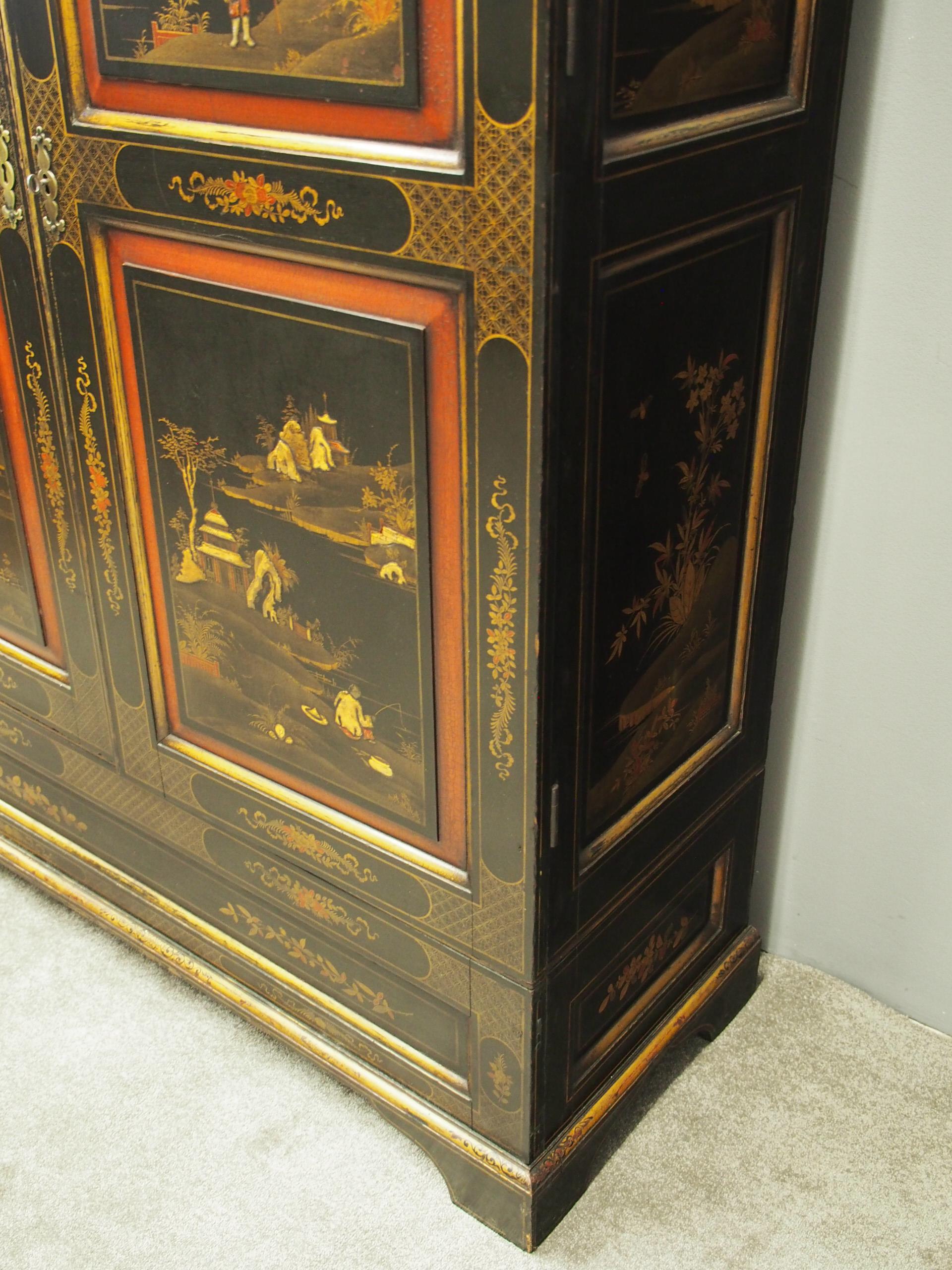 Chinoiserie 2-Door Wardrobe For Sale 1