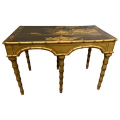 Chinoiserie and Faux Bamboo Coffee Table