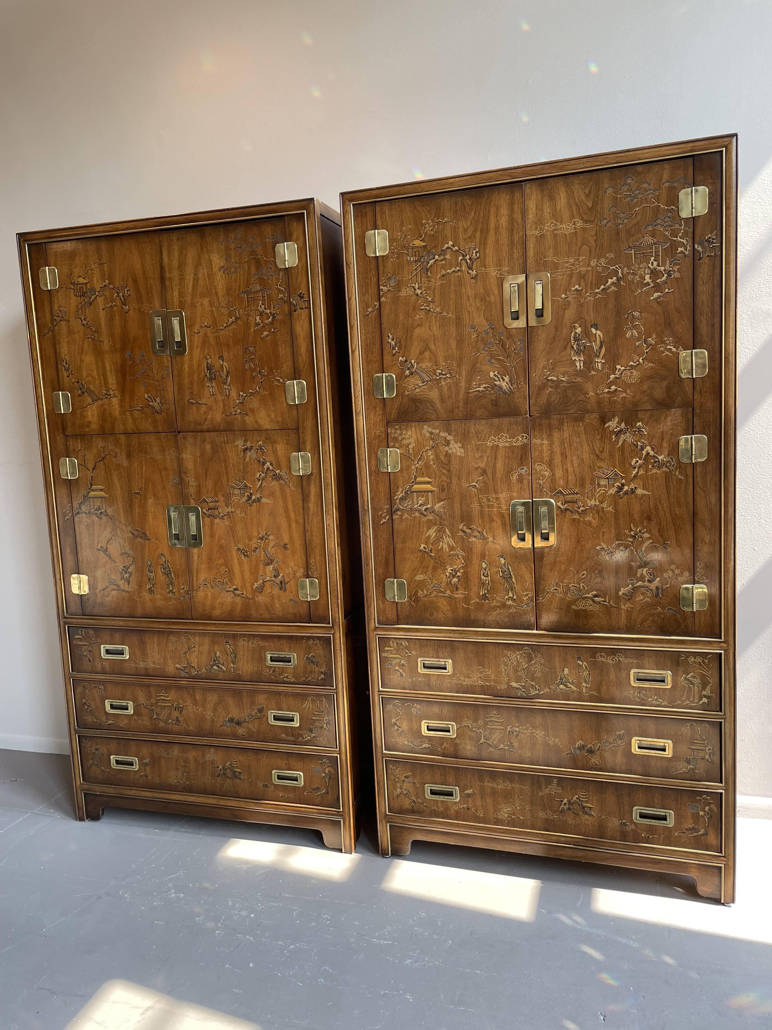 vintage asian armoire