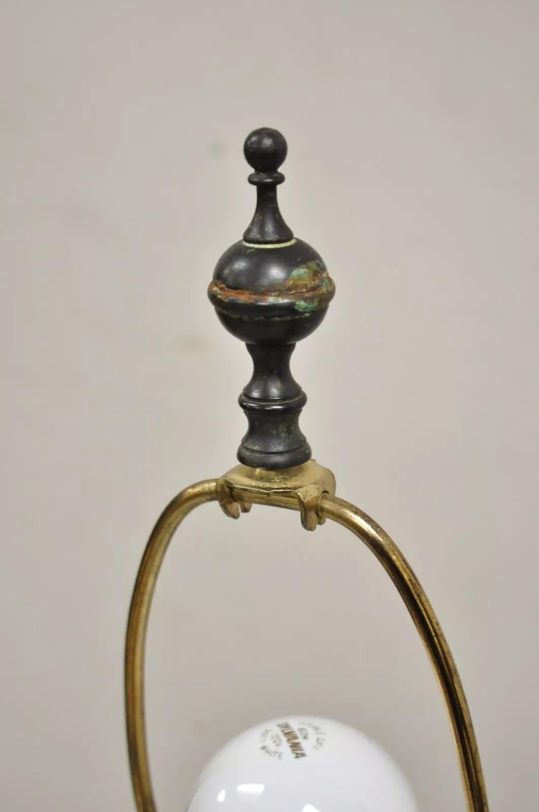 Paire de lampes de bureau Censor en bronze vert chinoiserie asiatique par Wildwood en vente 2