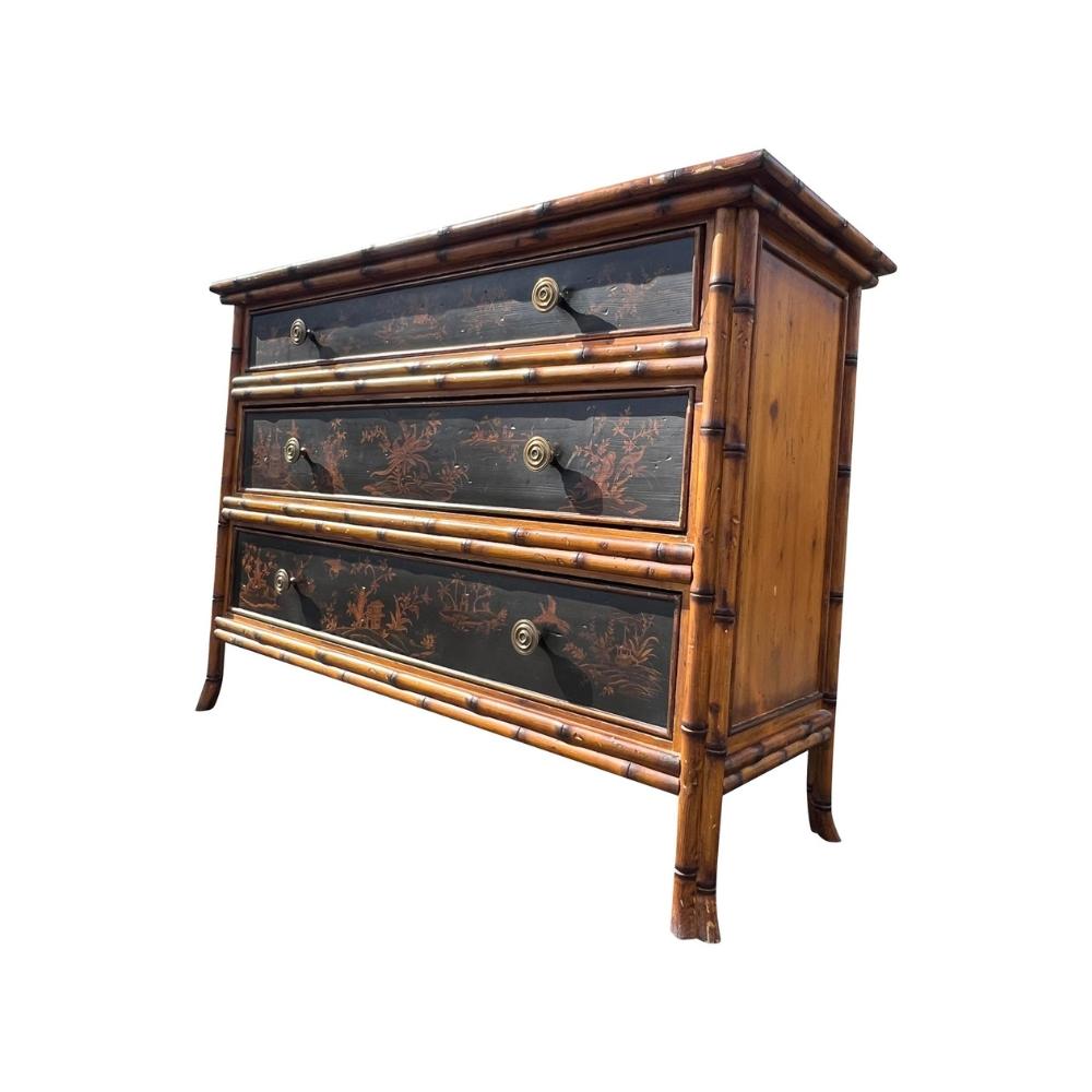 Chinoiserie Bambus Stil Kommode oder dekorativen Schrank Asian Style im Angebot 5