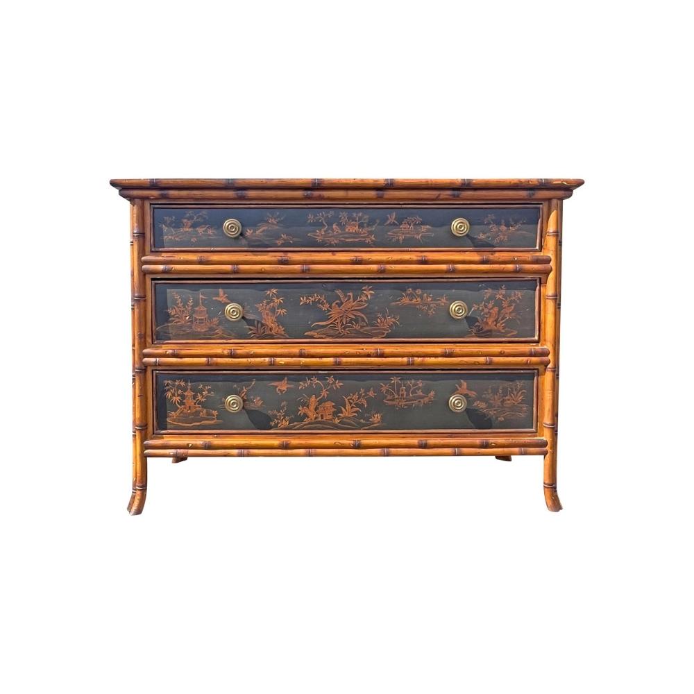 Chinoiserie Bambus Stil Kommode oder dekorativen Schrank Asian Style im Angebot 1