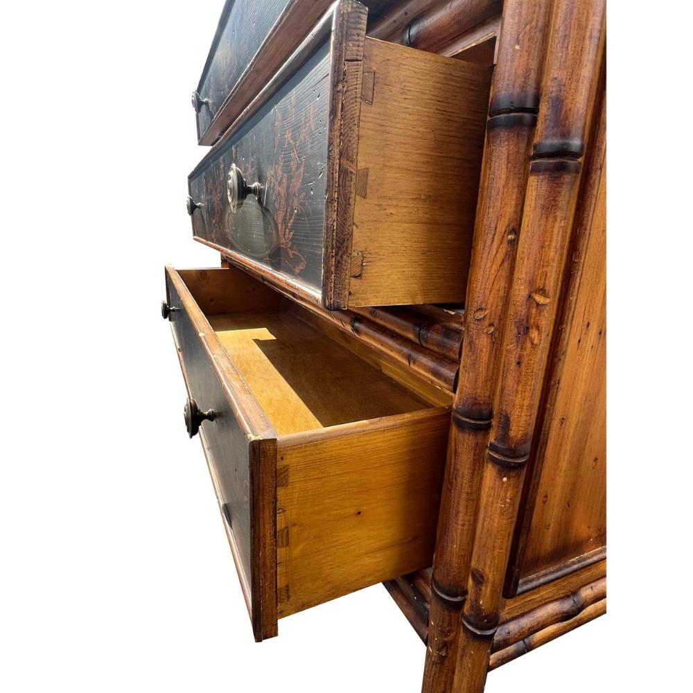Chinoiserie Bambus Stil Kommode oder dekorativen Schrank Asian Style im Angebot 3