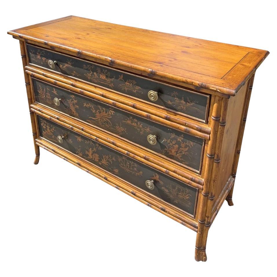 Chinoiserie Bambus Stil Kommode oder dekorativen Schrank Asian Style im Angebot