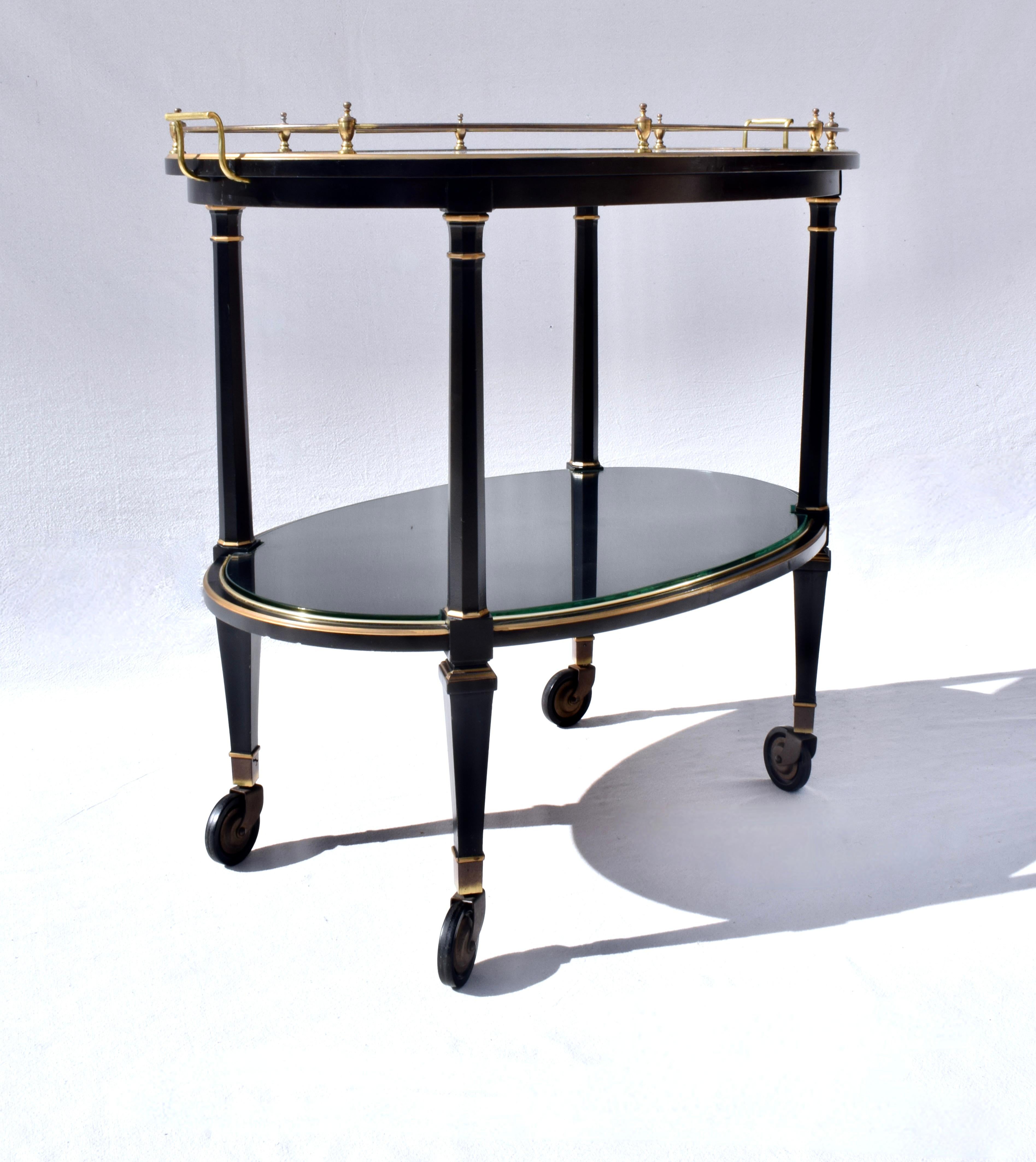 Chinoiserie Bar Cart / Tea Trolly In Good Condition For Sale In Southampton, NJ
