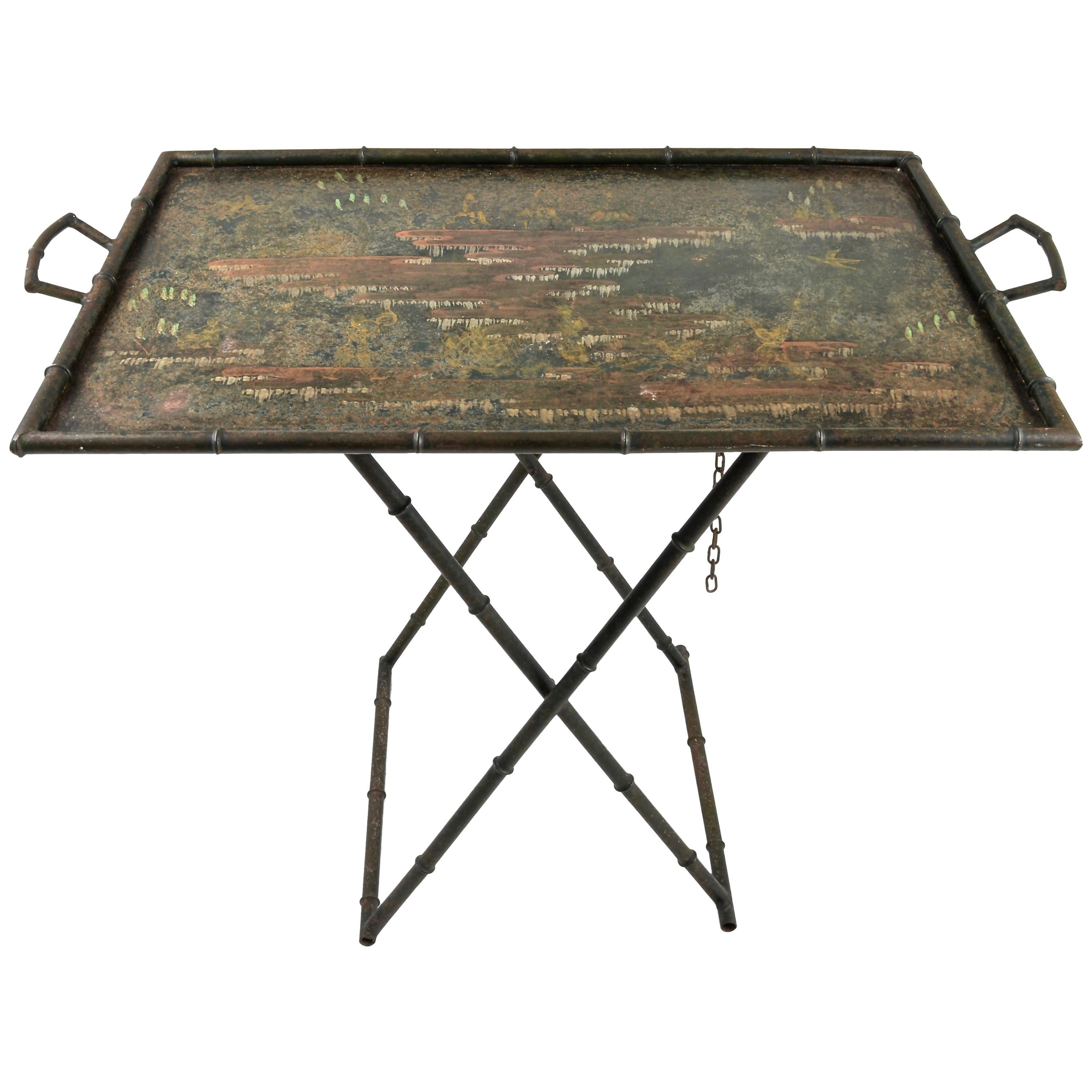 Chinoiserie Bar Tray on Stand