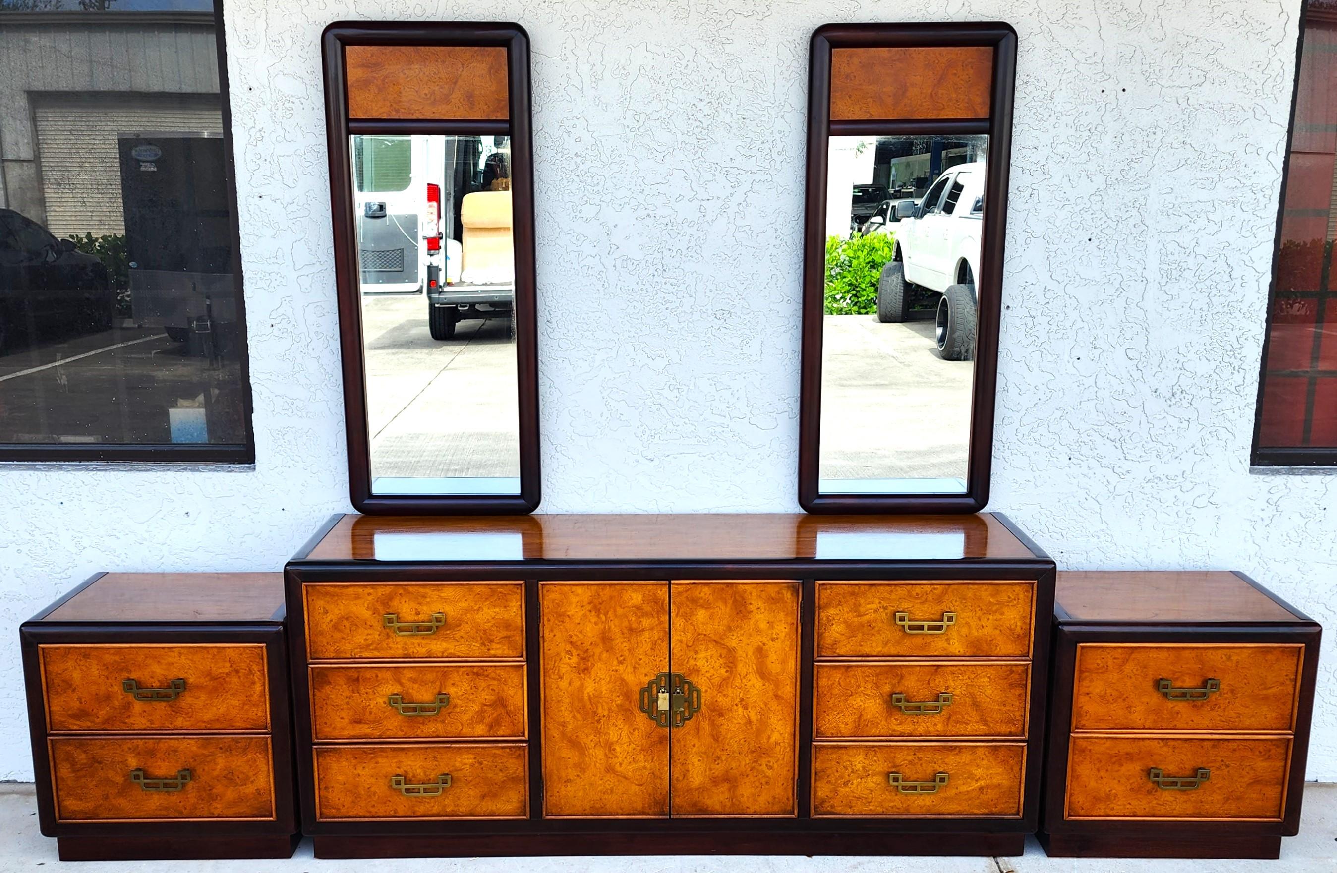 For FULL item description click on CONTINUE READING at the bottom of this page.

Offering One Of Our Recent Palm Beach Estate Fine Furniture Acquisitions Of A
Vintage 5 Piece Bedroom Set by Dixie Furniture
Set includes a 9-drawer dresser with 2