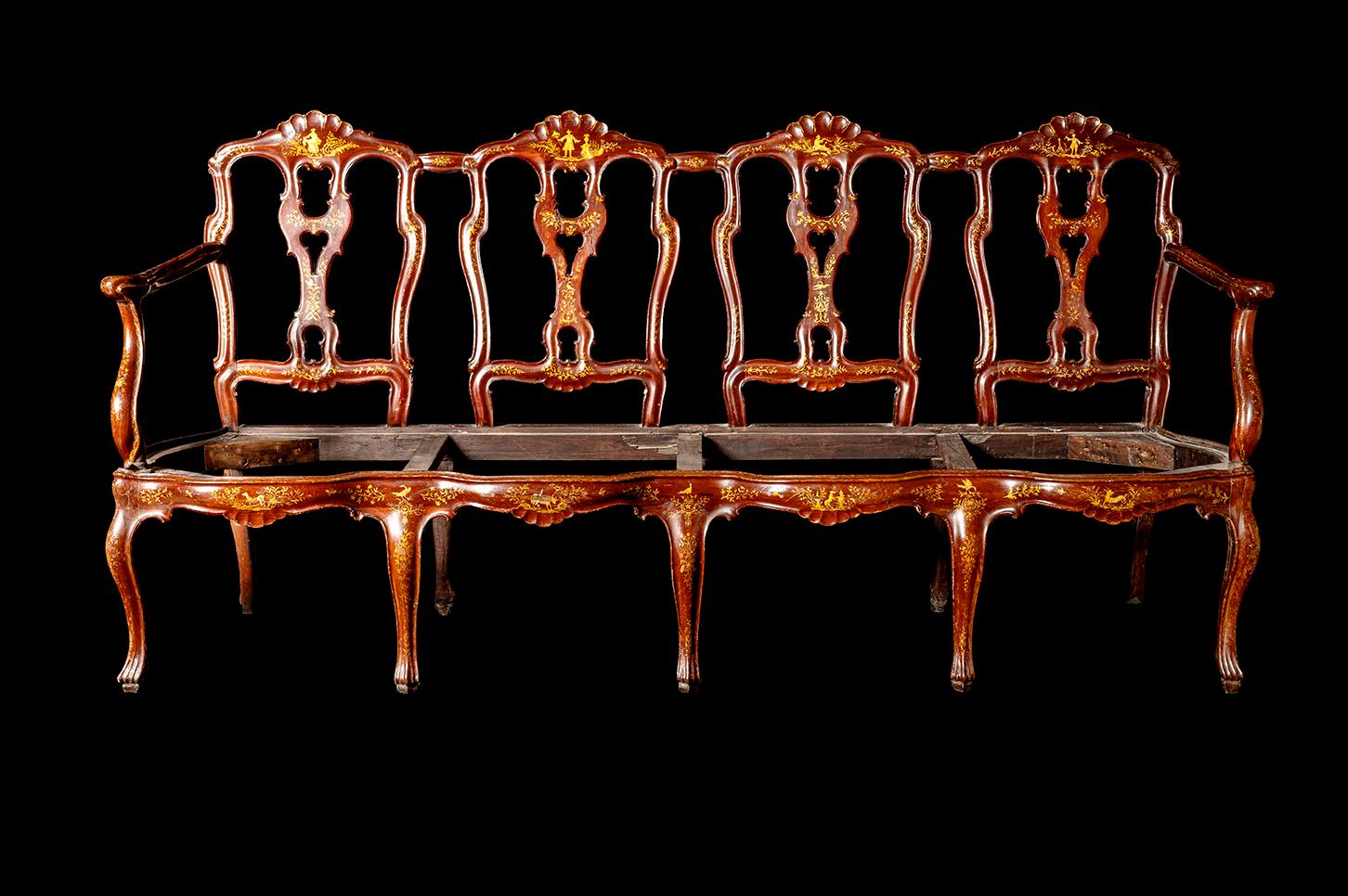 Chinoiseries Banc Chinoiserie en vente
