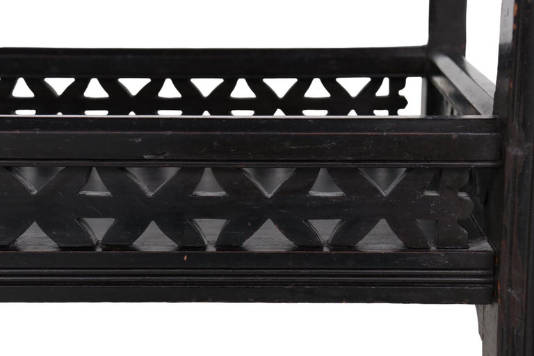 Chinoiserie Black Accent Table For Sale at 1stDibs