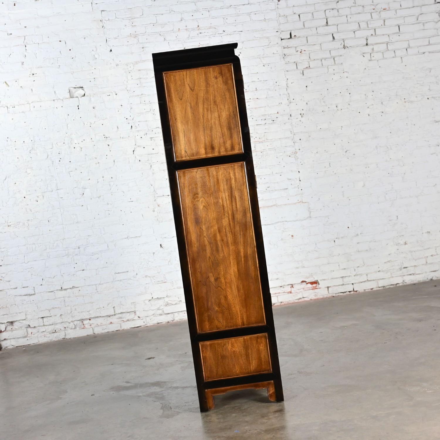 Chinoiserie Black & Burl Chin Hua Armoire by Raymond K. Sabota for Century Furn 4