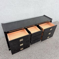 Chinoiserie Black Gloss Laminate Dresser With Gold Accents