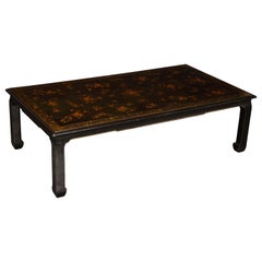 Chinoiserie Black Lacquer and Gilt Low Table