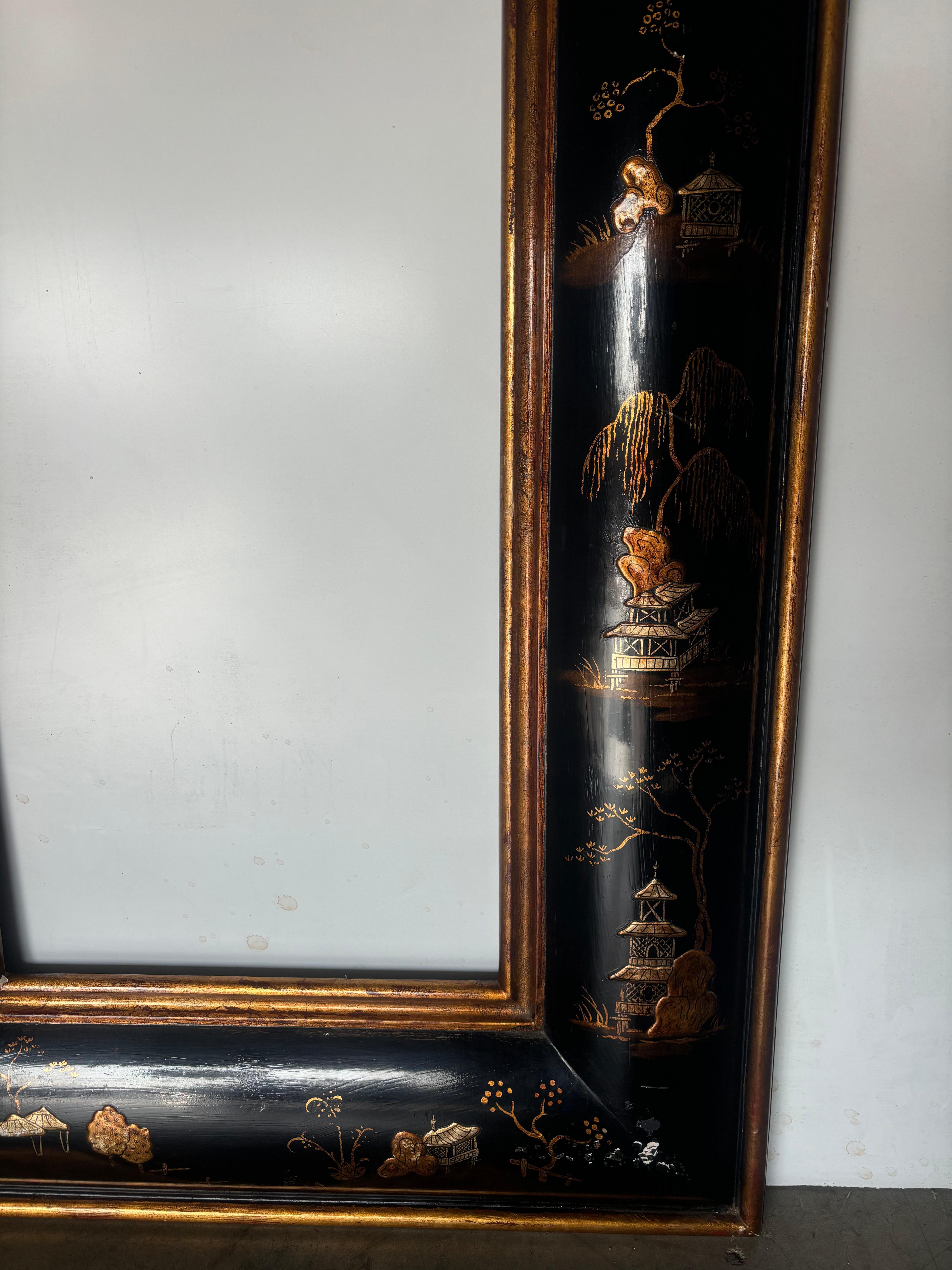 Chinoiserie Marco Lacado Negro en Excelente estado para la venta en Los Angeles, CA