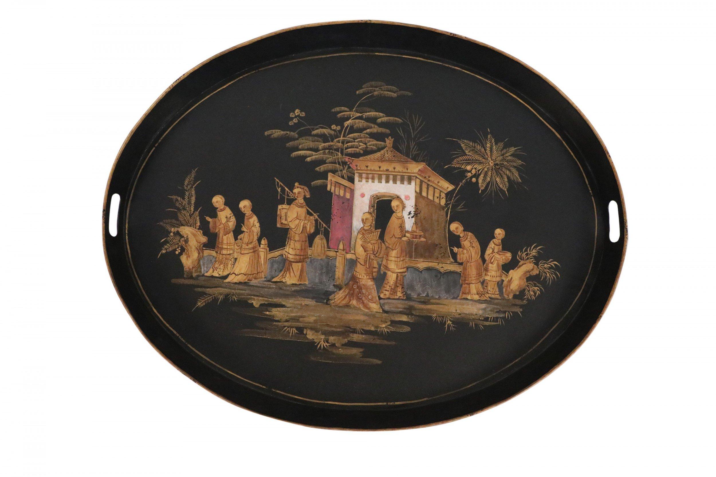 Chinoiserie Black Tray Top Coffee Table 3