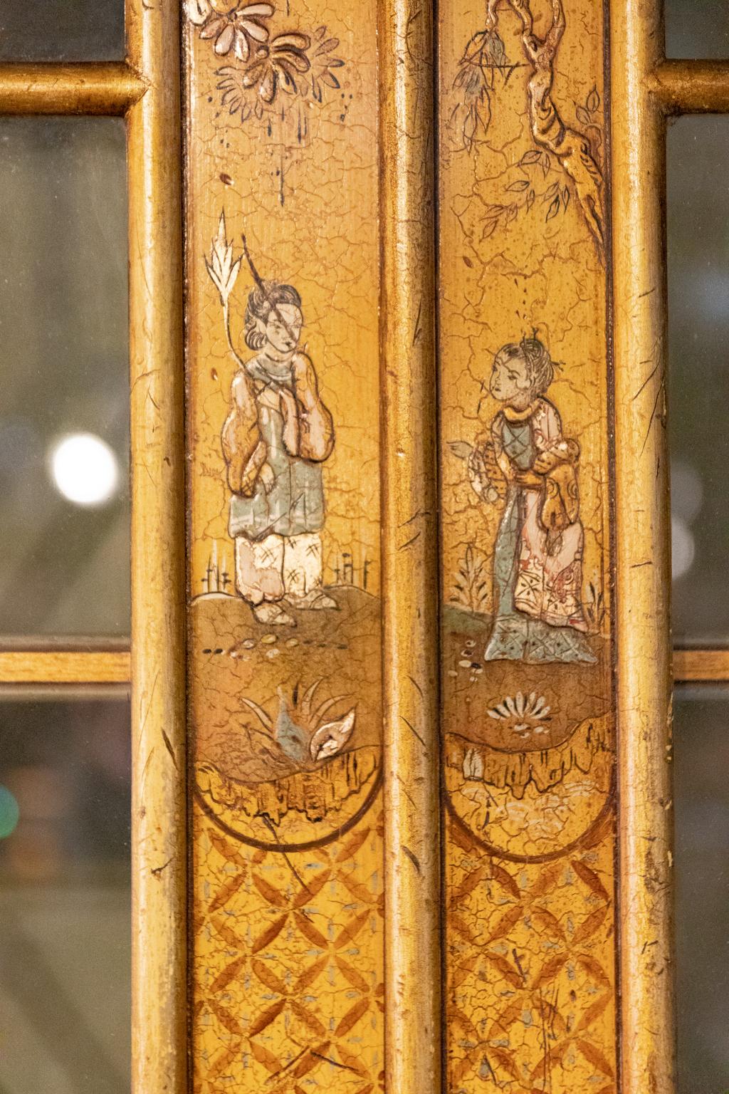 Chinoiserie Bookcase with Lion's Paw Feet English circa 1890 For Sale 5