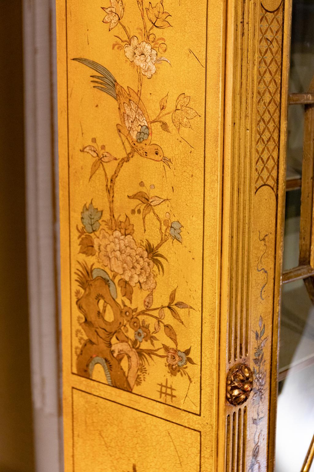 Late 19th Century Chinoiserie Bookcase with Lion's Paw Feet English circa 1890 For Sale
