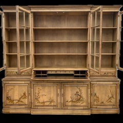 Chinoiserie Breakfront China Cabinet Bookcase Union National