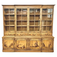 Chinoiserie Breakfront China Cabinet Bookcase Union National
