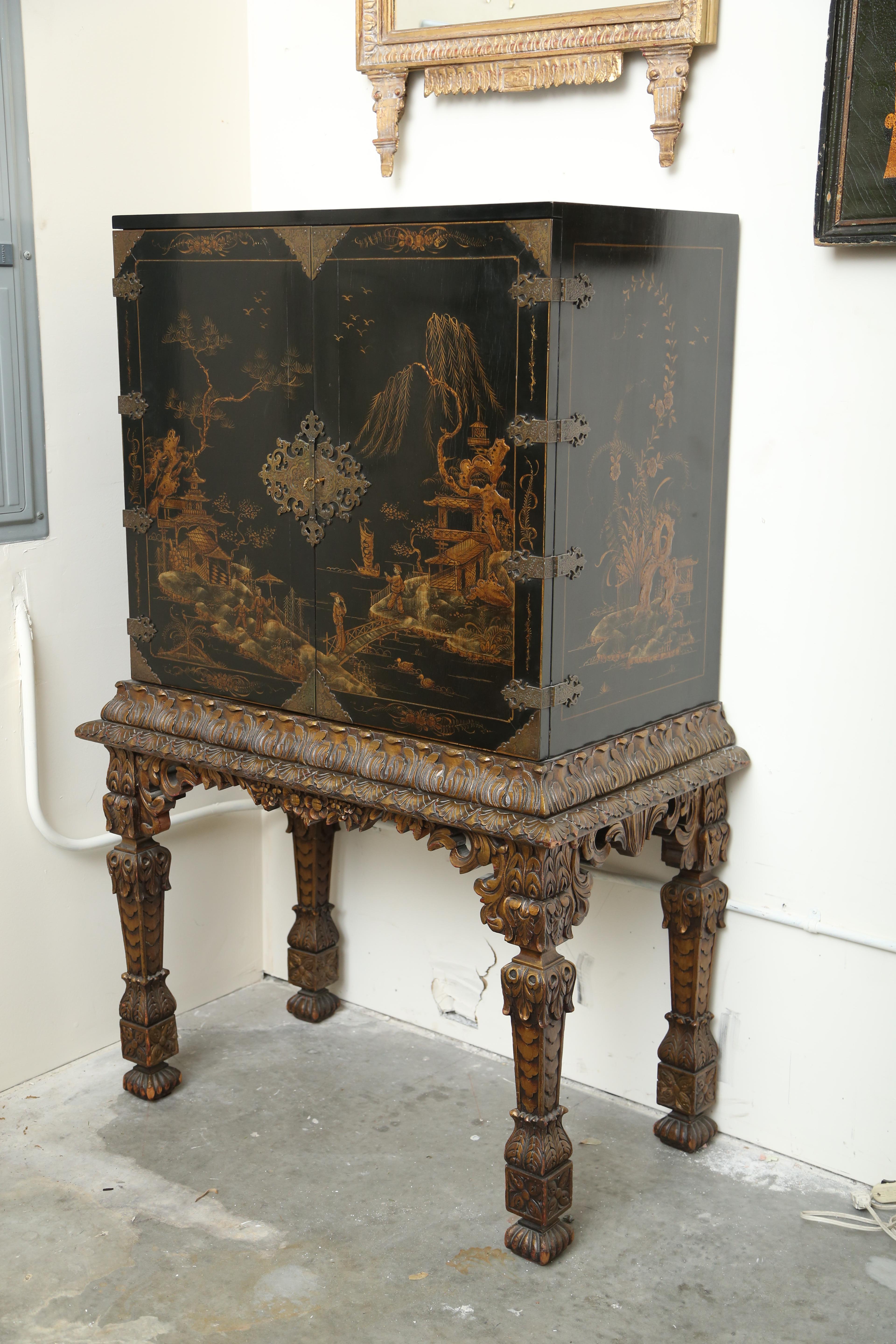 chinoiserie cabinet on stand