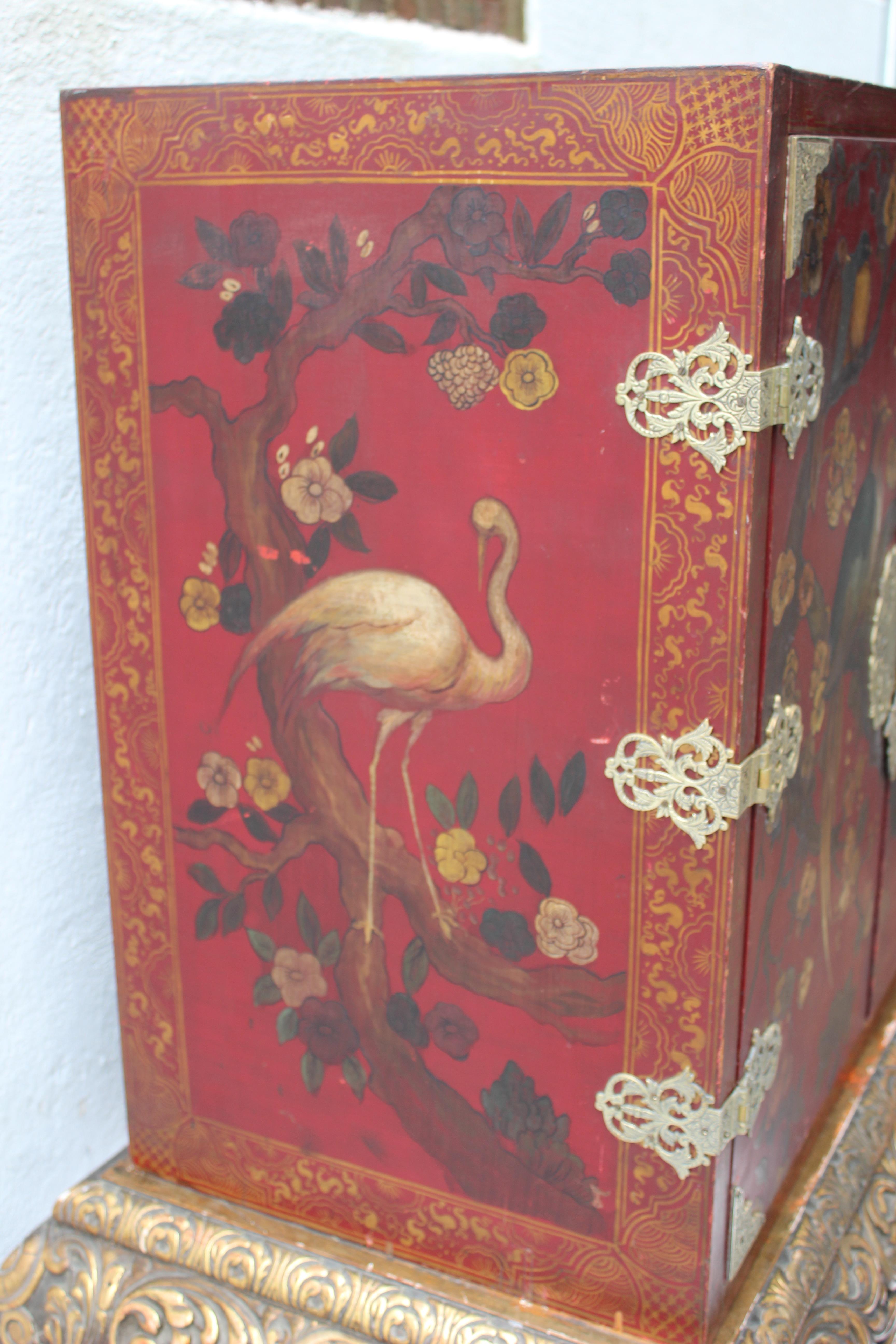 20th Century Chinoiserie Cabinet on Stand