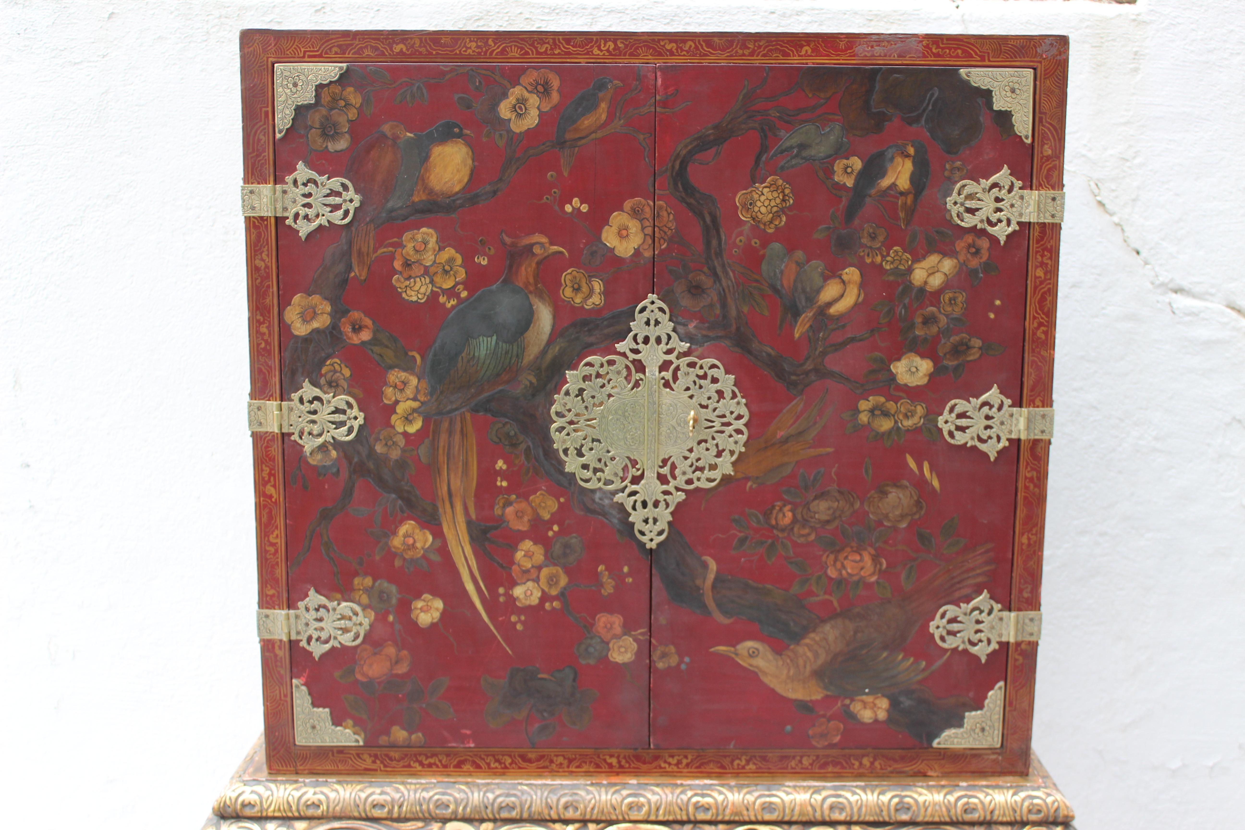 Chinoiserie Cabinet on Stand 4