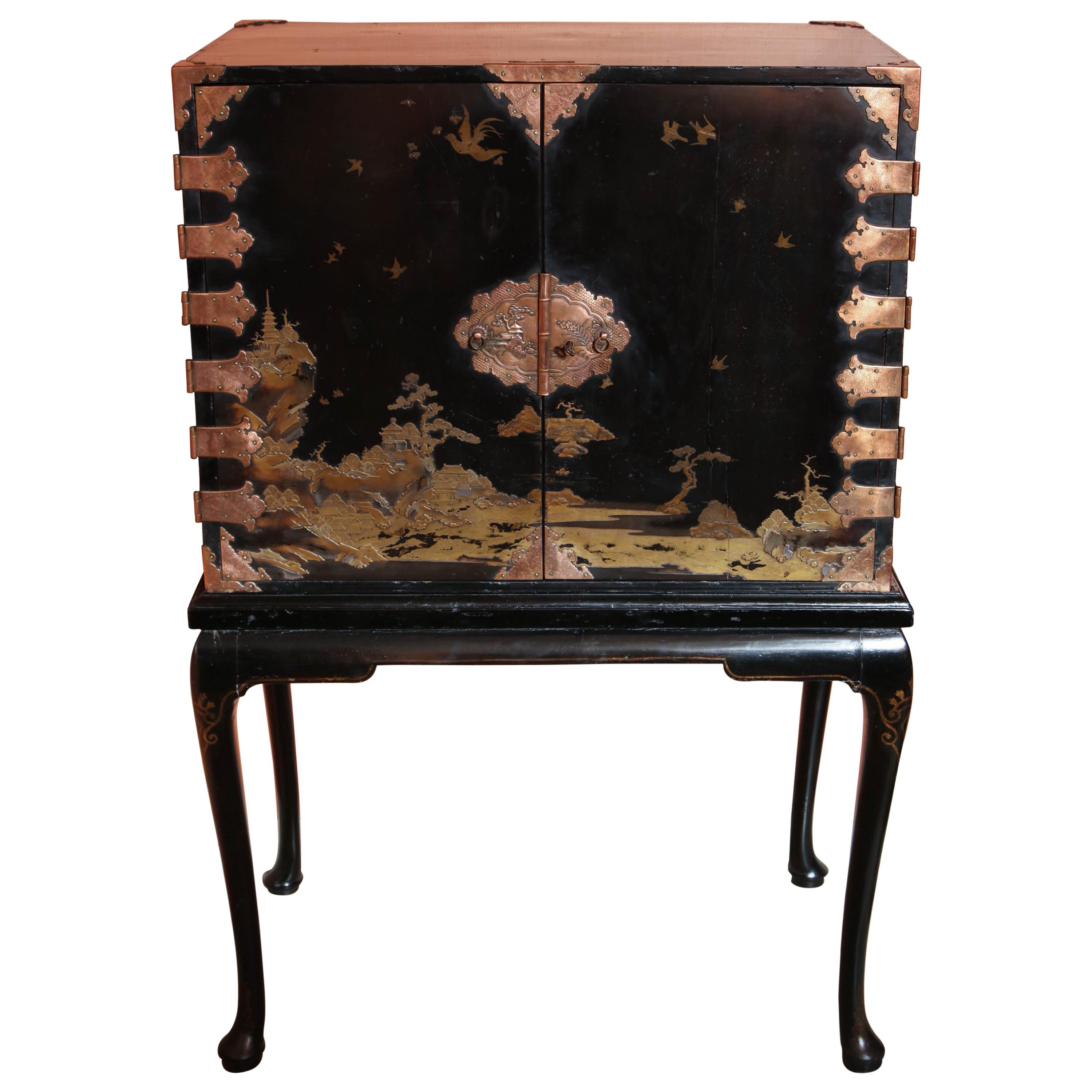 Chinoiserie Cabinet on Stand