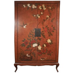 Chinoiserie Cabinet with Birds and Flowers