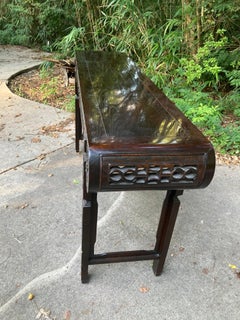 Chinoiserie Carved Elm Console Table