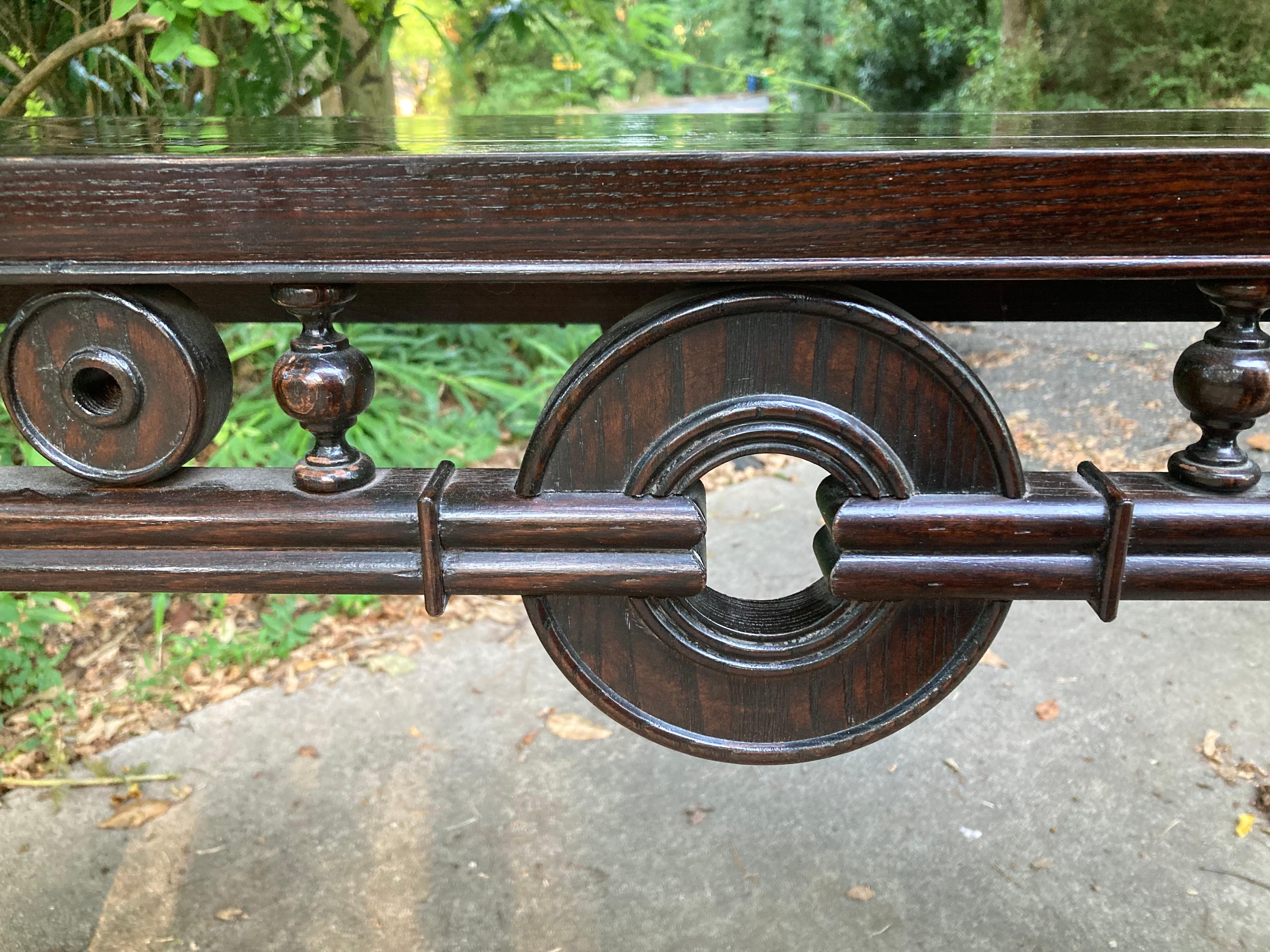 Chinoiserie Carved Elm Console Table In Good Condition For Sale In Athens, GA