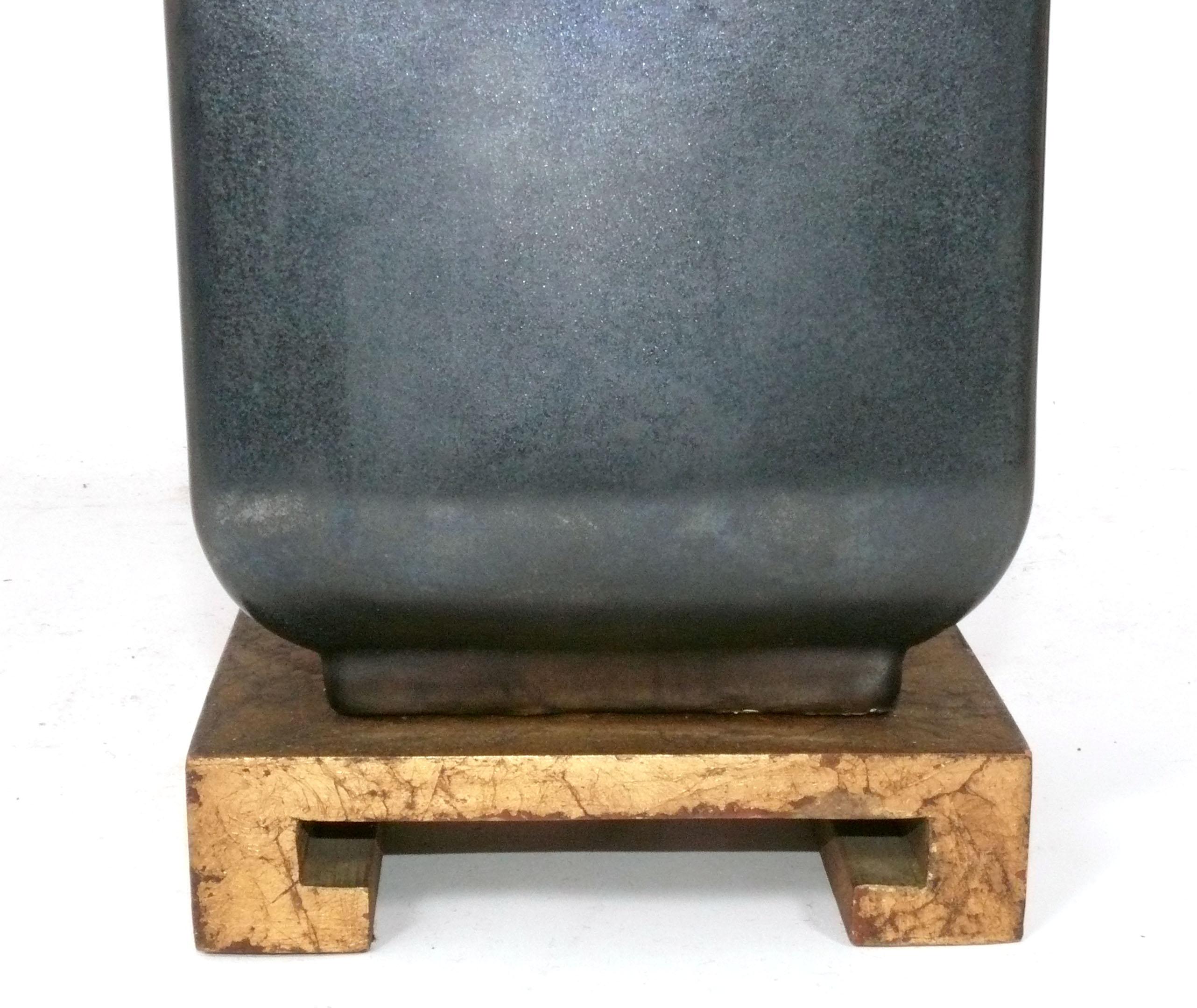 Lampe en céramique Chinoiserie circa 1940s ou plus tôt Rewire en vente 1