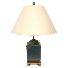 Chinoiserie-Keramik-Lampe circa 1940er Jahre oder früher Rewired