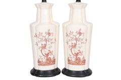 Chinoiserie-Keramik-Tischlampen - ein Paar