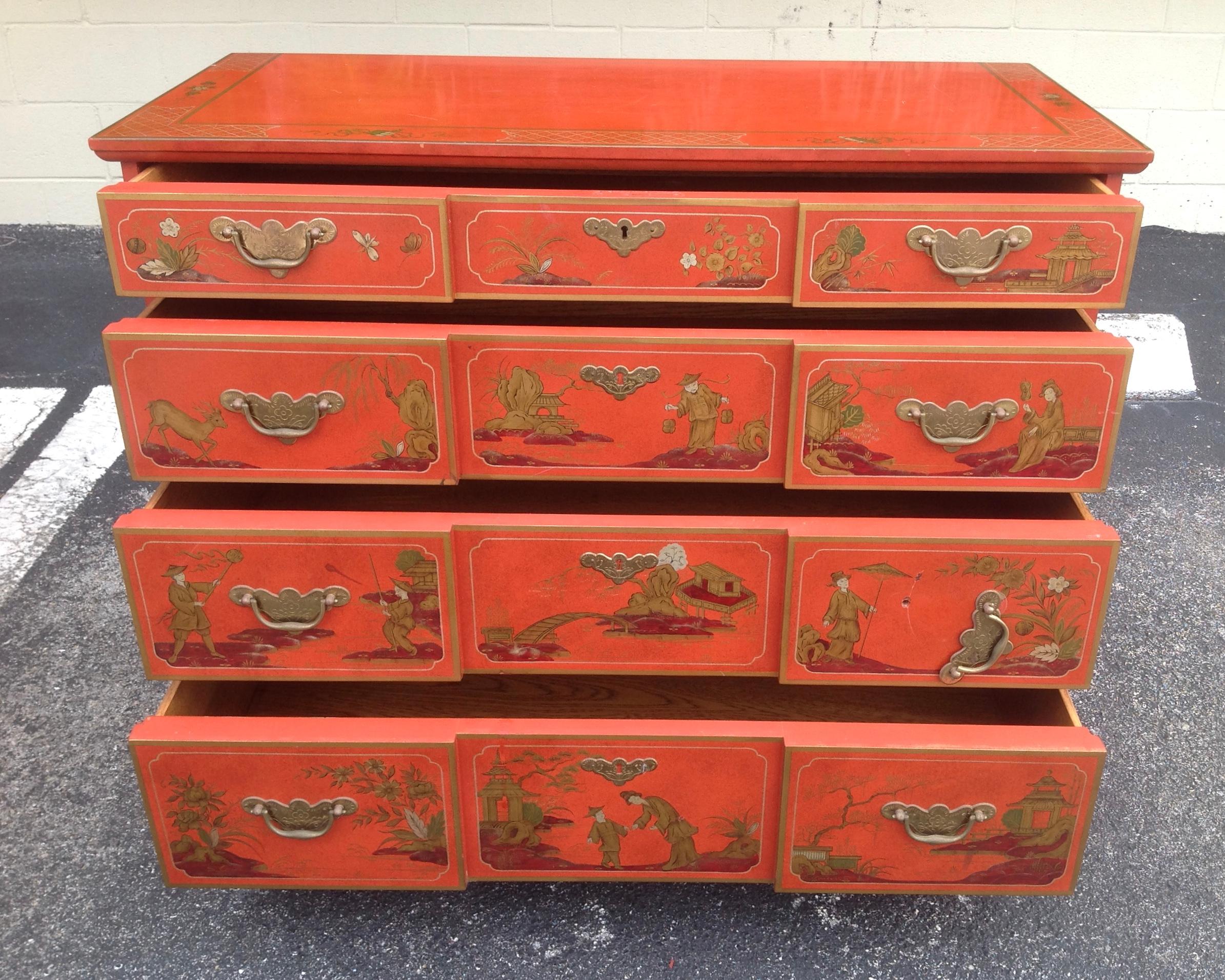 Painted Chinoiserie Chest by Baker