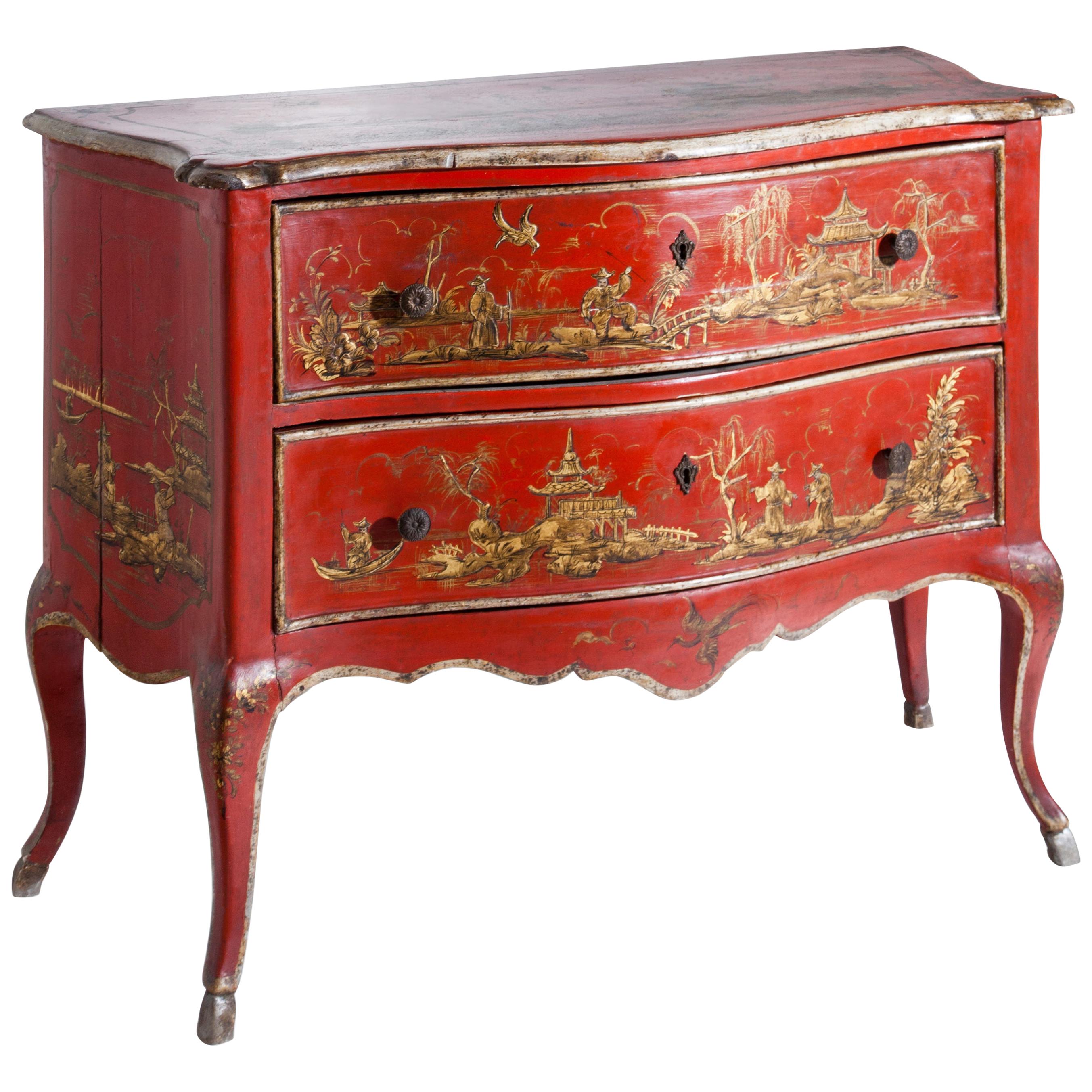 Chinoiserie Chest of Drawers, 1930s 