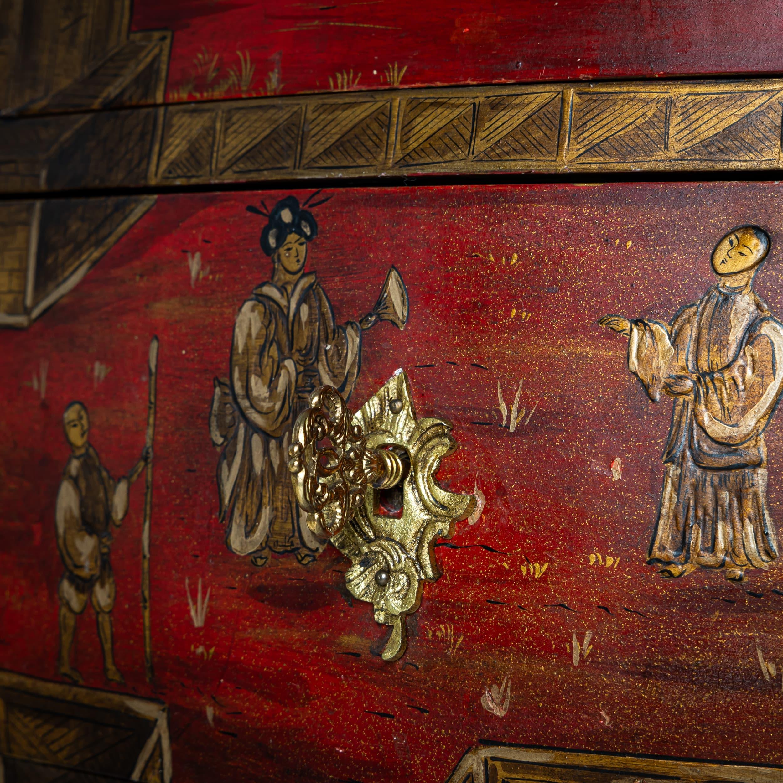 Commode chinoiseries, 1ère moitié du 20e siècle en vente 2