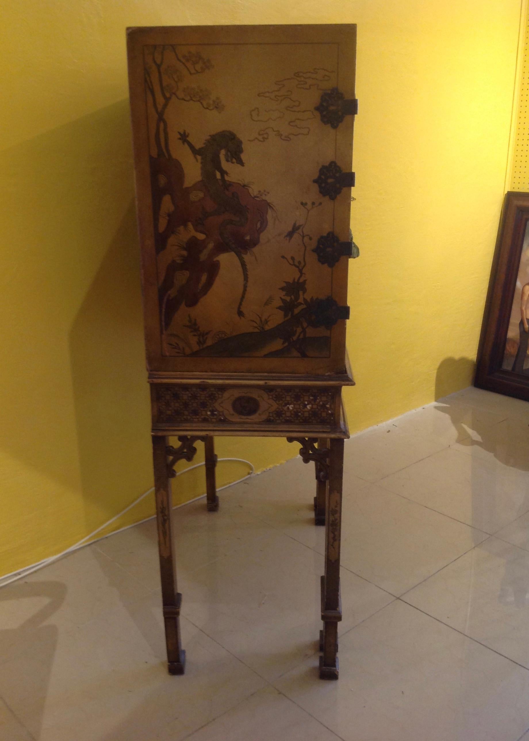 Chinoiserie Chest on Stand 5