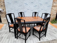 Set da pranzo Chinoiserie Chin Hua Ebonized di Raymond K. Sobota, 8 pezzi