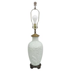 Chinoiserie Chinese Green Celadon Porcelain "Love Birds" Jardiniere Table Lamp