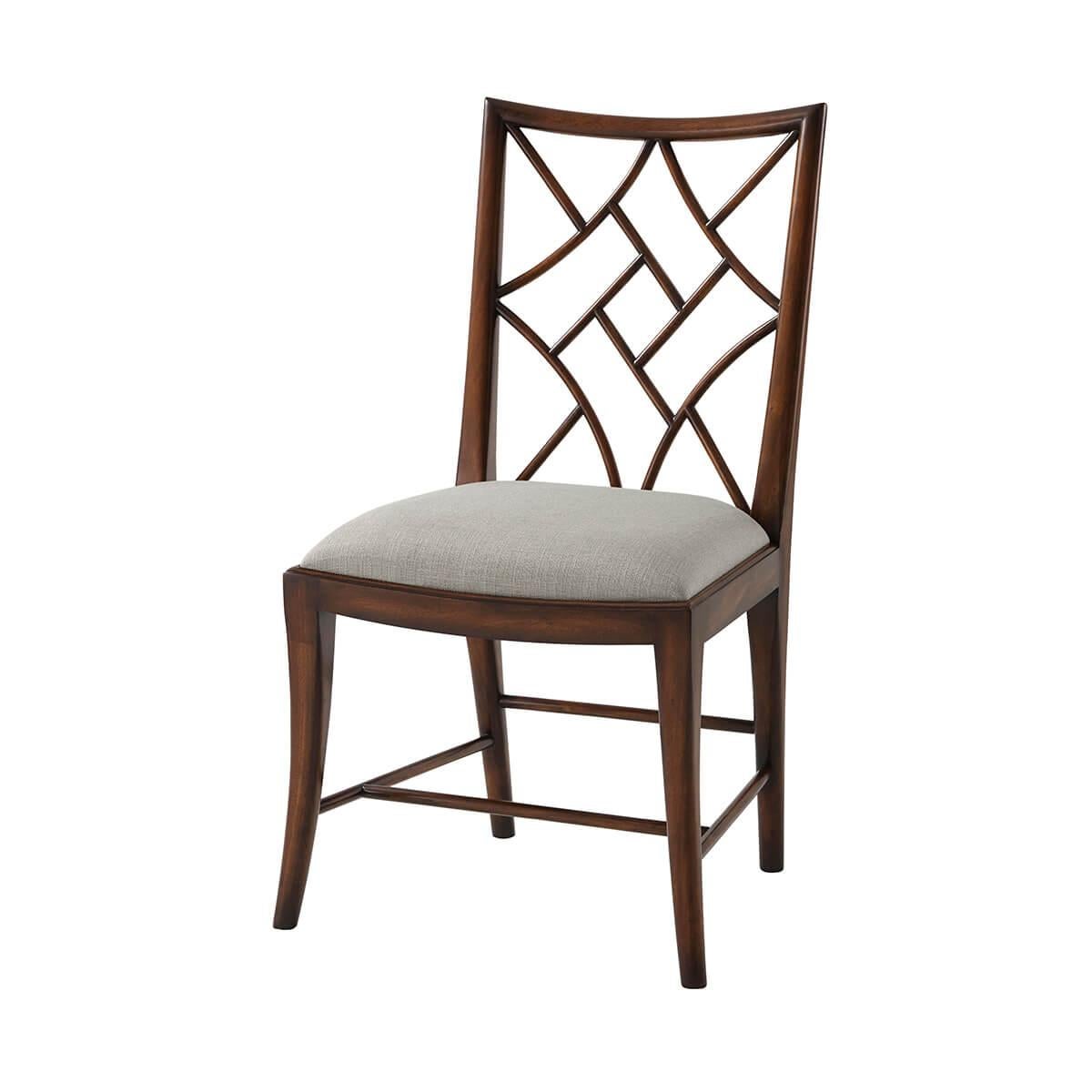 Wood Chinoiserie Cockpen Dining Chairs (Sets of 2) For Sale